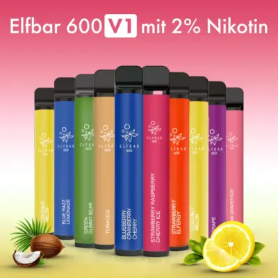 Elfbar 600 V1 mit 2% Nikotin