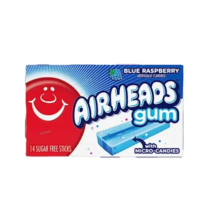 Airheads Gum Blue Raspbery VE: 12 Stück x 34g