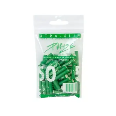 Purize Aktivkohlefilter XTRA Slim, 5,9mm Farbe Grün - VE: 20 x 50 Filter