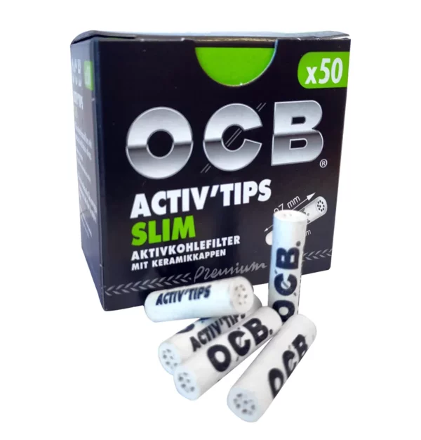 OCB Activ Tips slim 7mm - VE: 10 x 50er Box