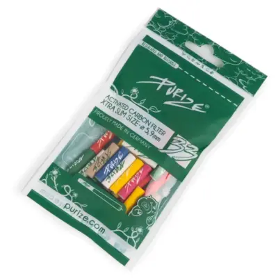 Purize Aktivkohlefilter XTRA Slim Size 5,9mm, Farbe gemischt - VE: 20 x 33 Filter