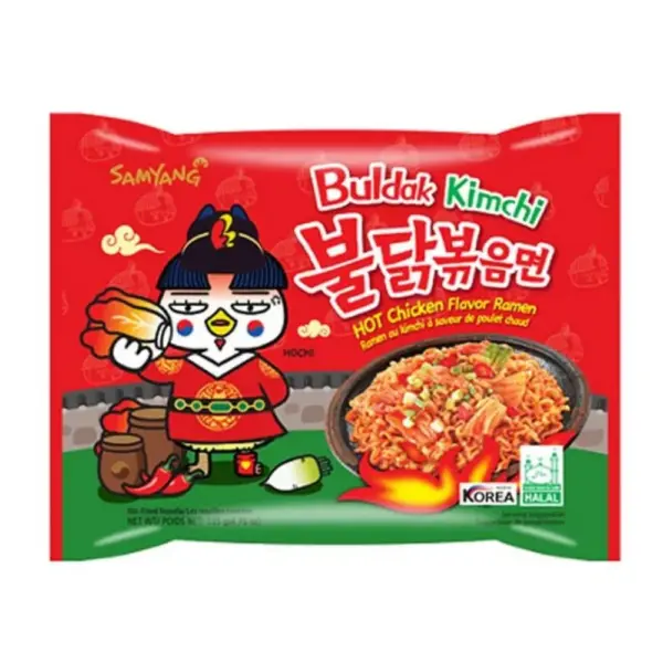 Buldak Samyang Noodles Buld Kimchi VE: 8 Stück x 5 Pack x 135g