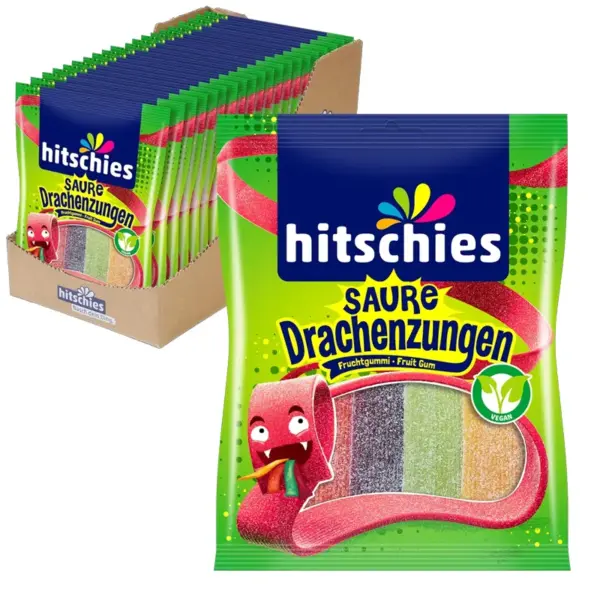 Hitschies Drachenzungen Bunte VE: 20 Packungen x 125g
