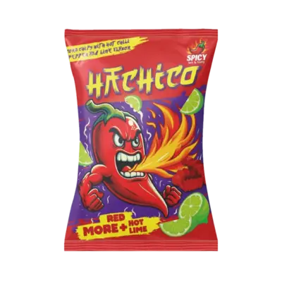 Hachico Red Lime Chips	VE: 20 Packungen x 65g