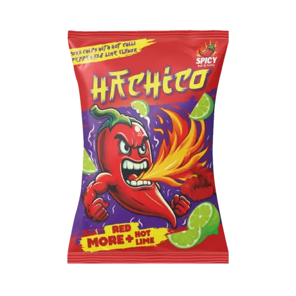 Hachico Red Lime Chips	VE: 20 Packungen x 65g