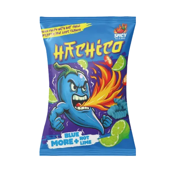 Hachico Blue Lime Chips VE: 20 Packungen x 65g