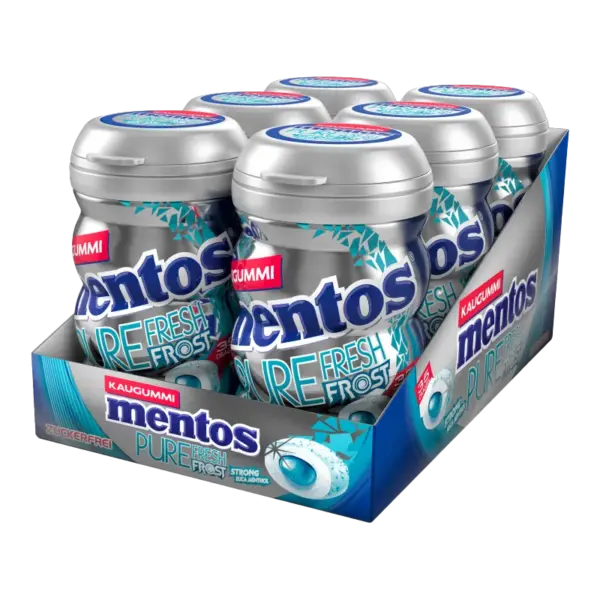 Mentos Fresh Action Chewing Gum Display VE: 6 Packungen x 61,25g