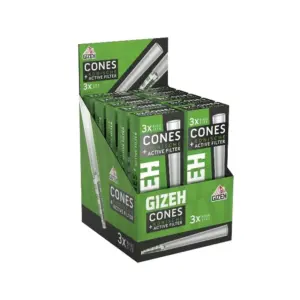 Gizeh Black Cones + konische Aktivkohlefilter VE: 10 Packungen x 3 Stück