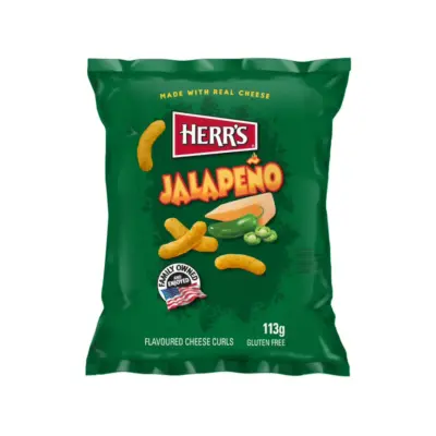 Herr’s Jalapeno Cheese Curls VE: 11 Packungen x 12 Tüten a 113g