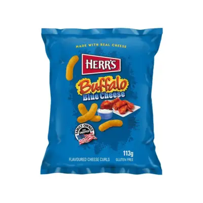 Herr’s Buffalo Blue Cheese Curls VE: 11 Packungen x 12 Tüten a 113g