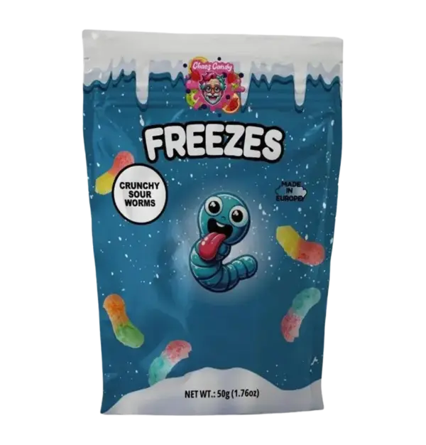 Chaos Candy Freezes - Crunchy Sour Worms VE: 24 Stück a 50g