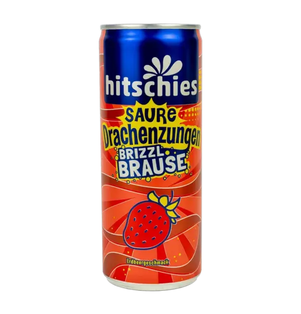 Hitschies Saure Drachenzungen brizzl Brause Erdbeere VE: 24 x 250ml