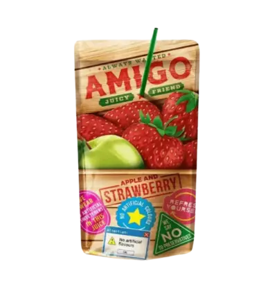 Amigo - Apple & Strawberry VE: 8 x 200ml