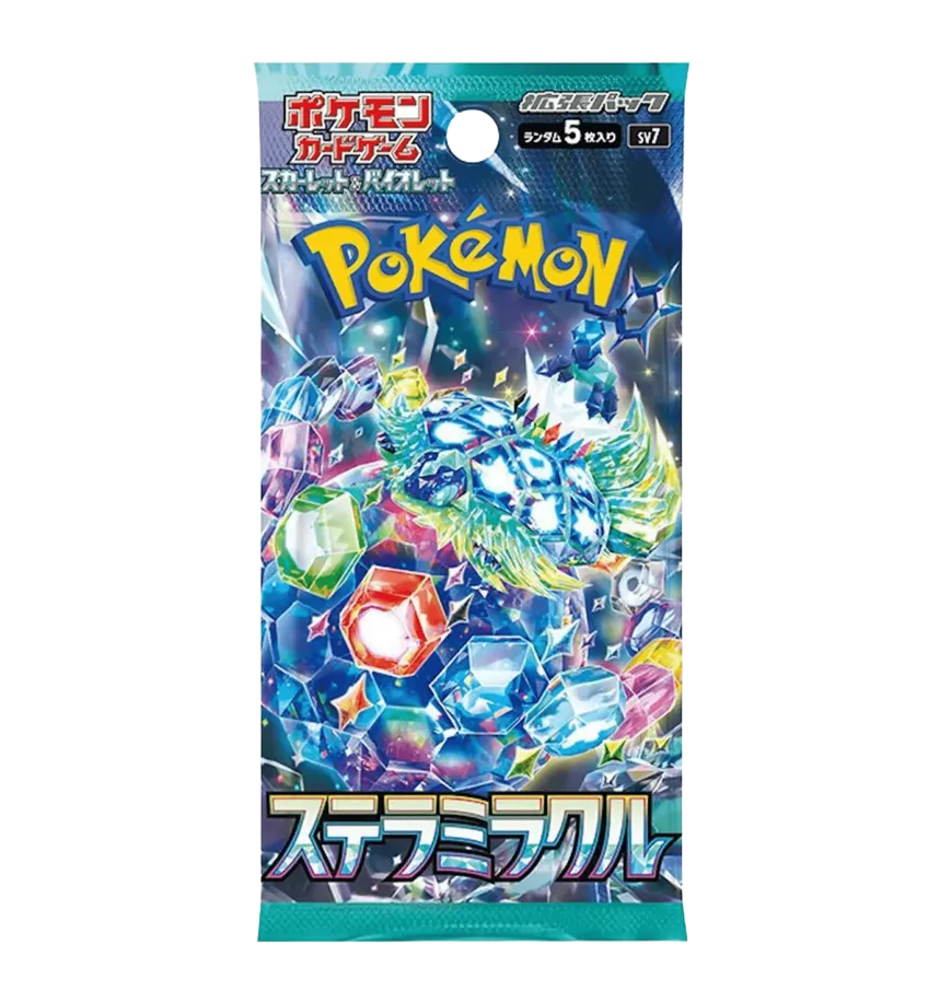 Stellar Miracle (sv7) VE: 1 Packung mit 30 Boostern a 5 Karten