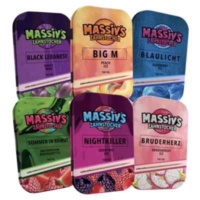 Massiv’s Zahnstocher verschiedener Geschmack VE: 10 Packungen