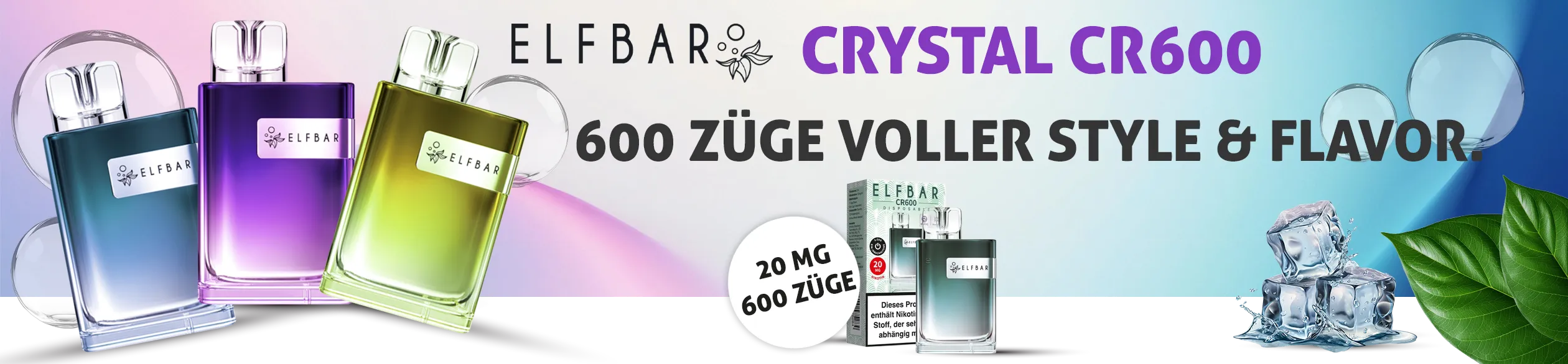 Elfbar Crystal CR600 – Headerbild
