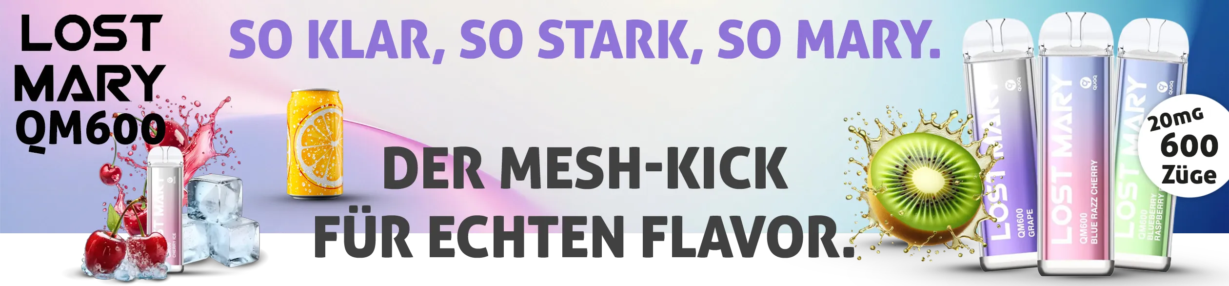 Lost Mary QM-600 mit 2% Nikotin – Headerbild