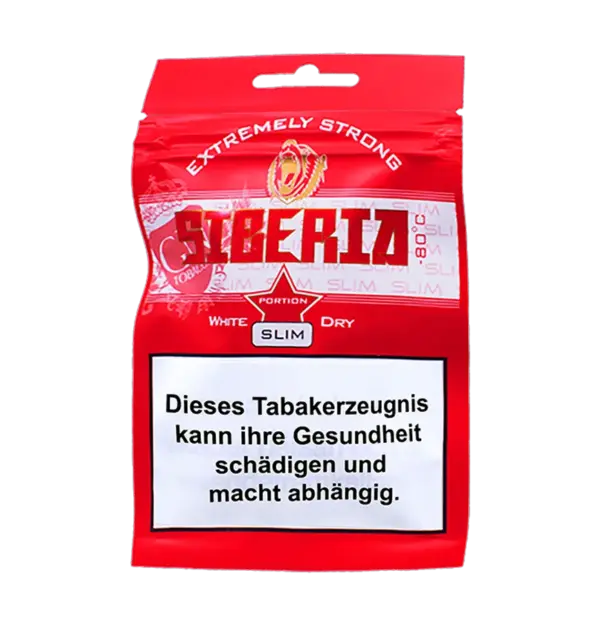 Siberia RED Slim Softpack Kautabak Extremly Strong VE: 10 Stück