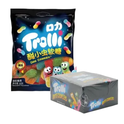 Trolli Sour Worm China Display VE: 10 Stück a 60g