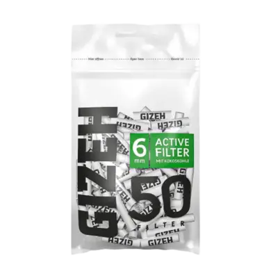 Gizeh Black Active Filter 6mm 50er VE: 10 Beutel x 50 Filter