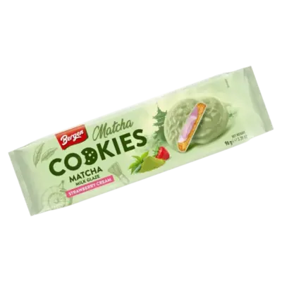 Bergen Matcha Cookies Strawberry Cream VE: 30 x 96g
