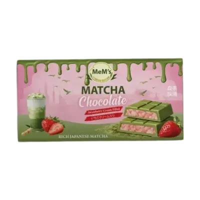 MeM's Matcha Chocolate Strawberry Cream VE: 12 x 100g