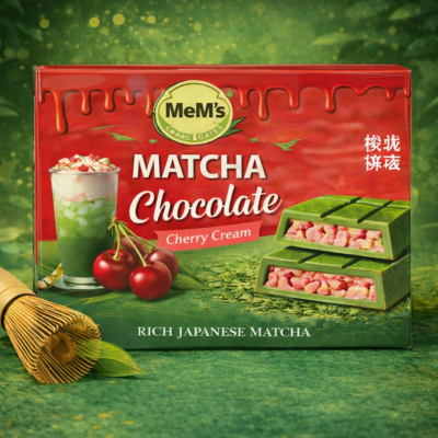 MeM's Matcha Chocolate Cherry Cream VE: 12 x 100g
