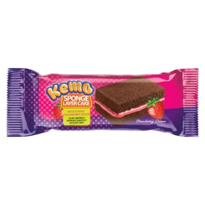 Kemo Sponge Layer Cake - Strawberry Creme VE: 24 x 35g
