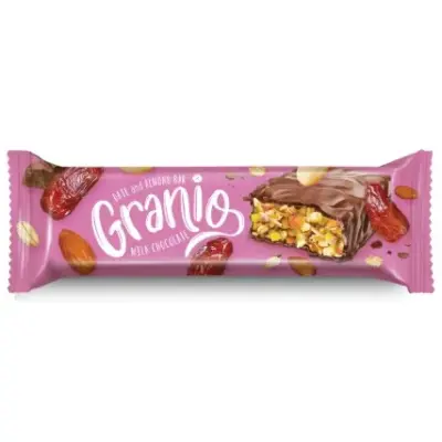 Granio - Milchschokolade Dattel-Mandel Bar VE: 24 x 40g