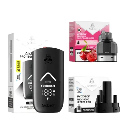 Starterkit: Cherry Ice – Schwarzer AKKU