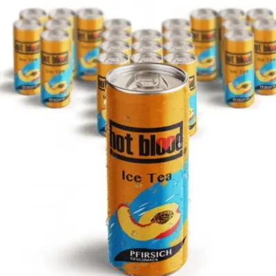 Hot Blood Ice Tea Pfirsich VE: 24 Dosen a 0,33l