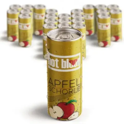 Hot Blood Ice Tea Apfelschorle VE: 24 Dosen a 0,33l