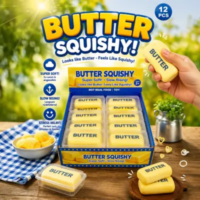 Squishy Butter 2x klein Gelb VE: 12 Stück