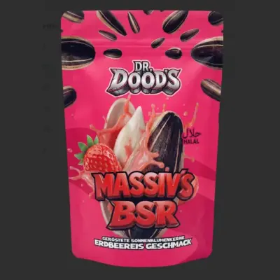 Dr. Doods Massiv´s BSR Geröstete Sonnenblumenkerne Erdbeereis Geschmack VE: 48 x 100g