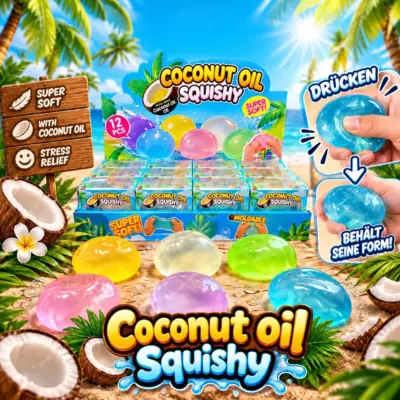 Squishy Coconut Oil Ball VE: 12 Stück