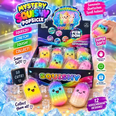 Squishy Erdnuss Bunt VE: 12 Stück