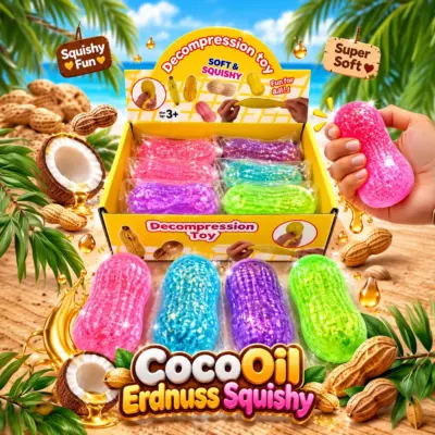 Squishy Erbnuss Transparent VE: 12 Stück