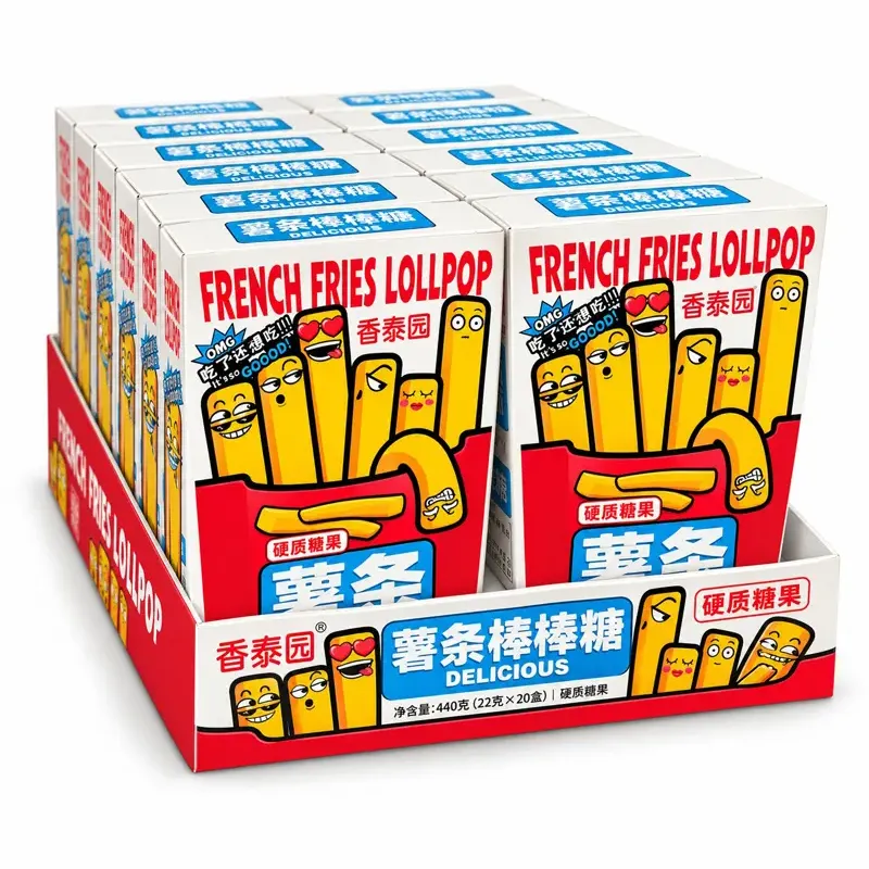 Xiangtaiyuan French Fries Lollpop Display VE: 20 Stück x 22g