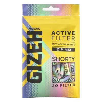 Gizeh Mosaic Active Filter 9mm Shorty 90 VE: 10 Packungen