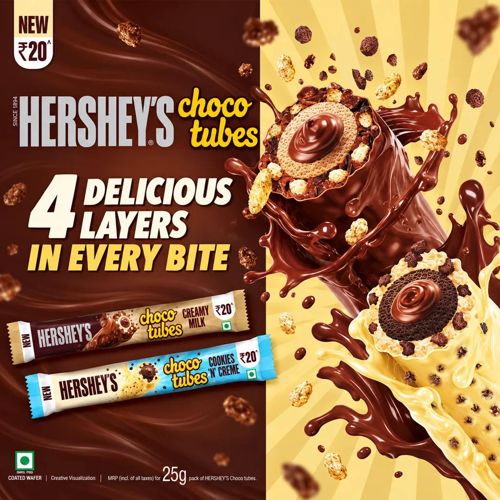 Herseys ChocoTube Cookies N Cream VE: 12 Stück x 23,6g